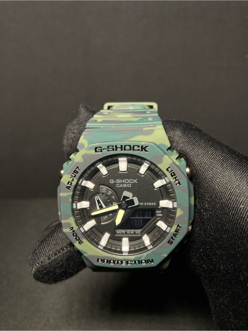 Custom Black and Camo G Shock Ga 2100 Model